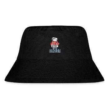 Eishockey - Stanley/Stella recycelter Bucket Hat - Schwarz - Vorne