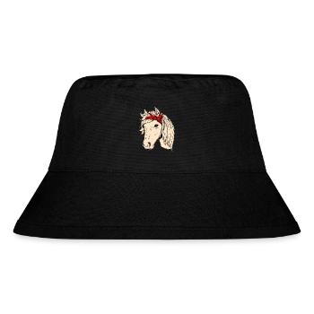 Tête de cheval avec chiffon cavalier cavalier cadeau cheval - Bob recyclé Stanley/Stella - noir - Devant