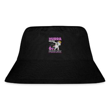 60. Geburtstag Geschenk Idee 60 Jahre - Stanley/Stella recycelter Bucket Hat - Schwarz - Vorne