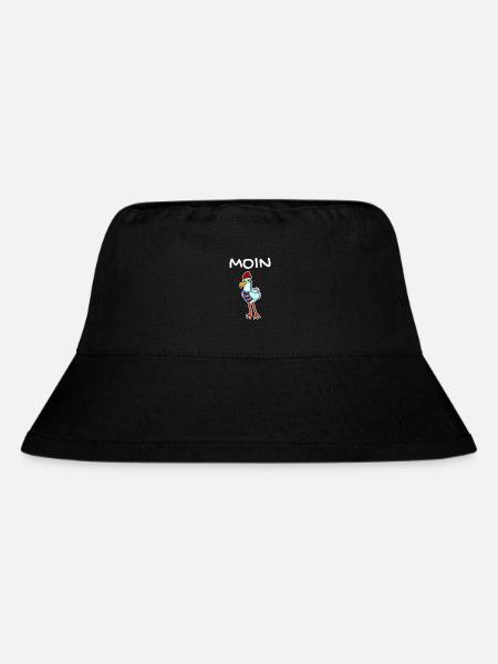 Moin mit Möwe - Moin Möwe - - Stanley/Stella recycelter Bucket Hat - Schwarz