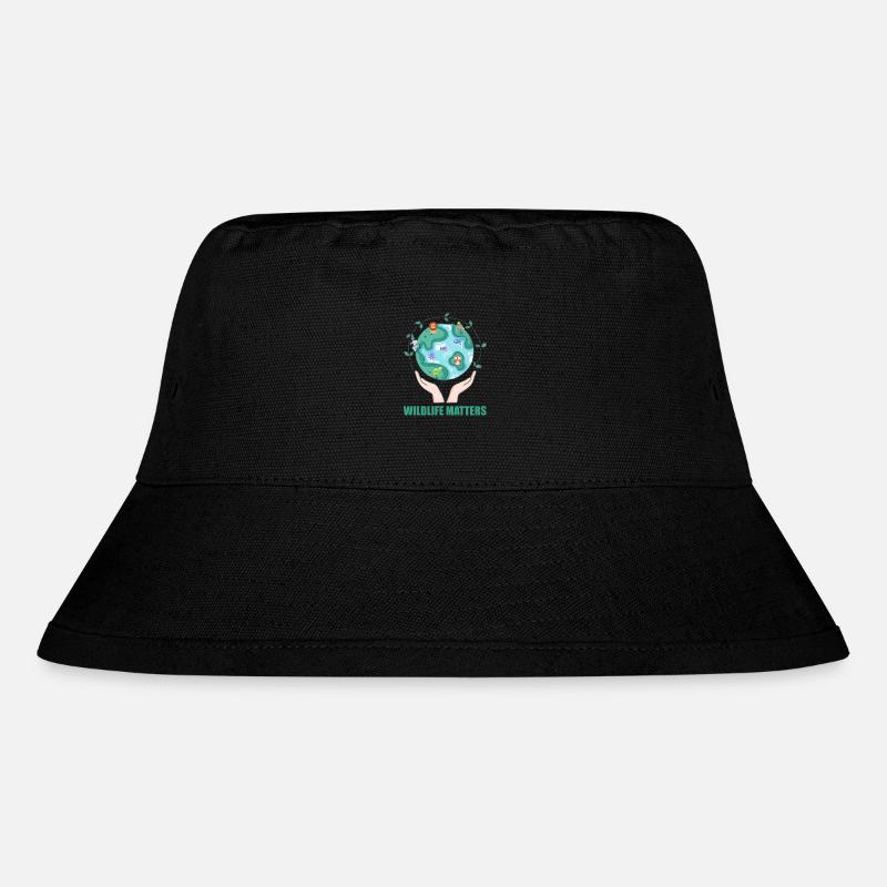 witzige Naturschutz Umwelt Geschenkidee - Stanley/Stella recycelter Bucket Hat - Schwarz