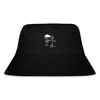 What are clouds made of? Linux servers mostly! - Stanley/Stella recycelter Bucket Hat - Schwarz - Vorne