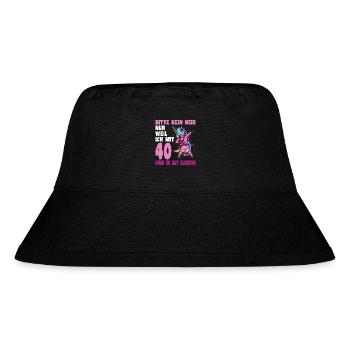 40. Geburtstag 40 Jahre dabbing Einhorn Geschenk - Stanley/Stella recycelter Bucket Hat - Schwarz - Vorne