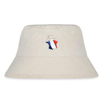 France flag on the France map EN - Stanley/Stella Recycled Bucket Hat - natural - Front