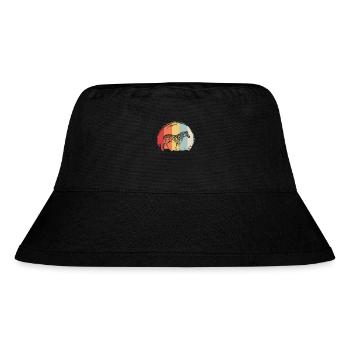Zebra Animal Motif Retro Vintage - Stanley/Stella Recycled Bucket Hat - black - Front