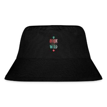Four Ever Wild 4th Birthday Gift Girl - Stanley/Stella Recycled Bucket Hat - black - Front