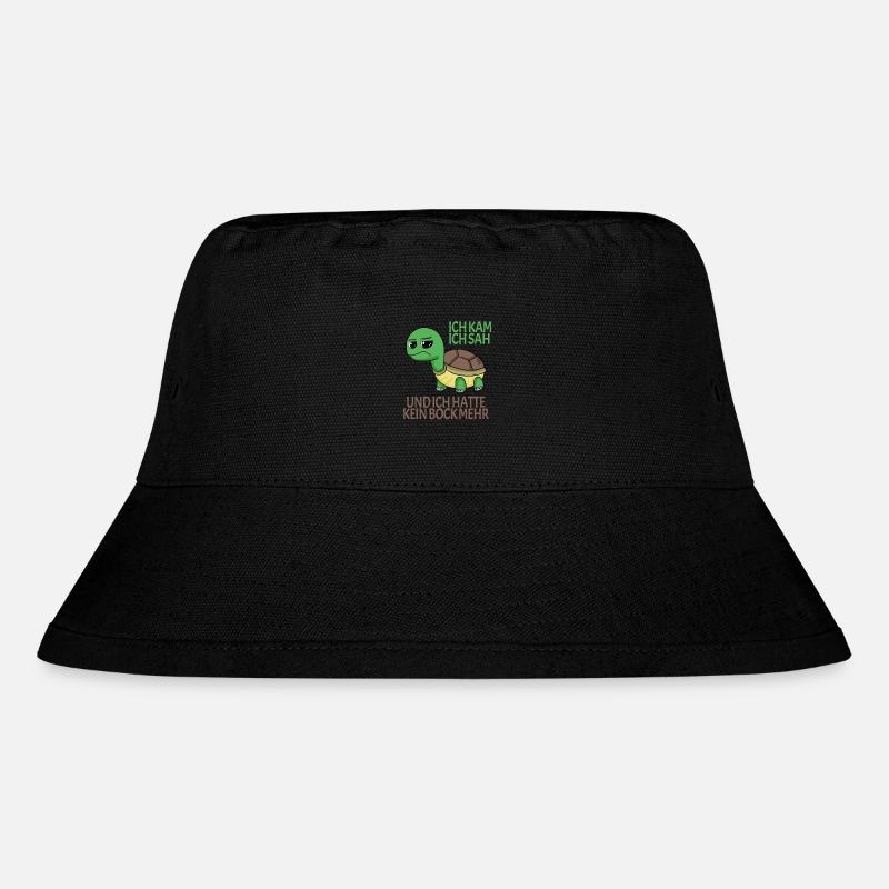 Schildkröte Kein Bock lustiger Spruch - Stanley/Stella recycelter Bucket Hat - Schwarz