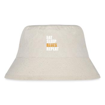 Blues Eat Sleep Blues Repeat - Stanley/Stella recycelter Bucket Hat - Naturweiß - Vorne