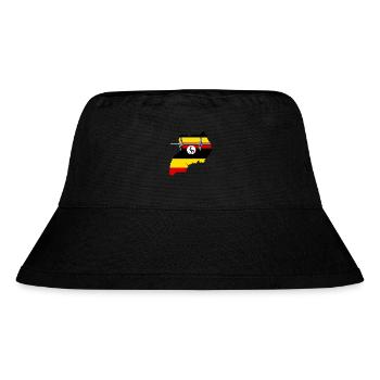 Uganda Heartbeat Flag Vintage Uganda - Stanley/Stella Recycled Bucket Hat - black - Front