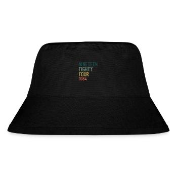 Vintage 1984 84 Birthday Retro Vintage Gift - Stanley/Stella Recycled Bucket Hat - black - Front