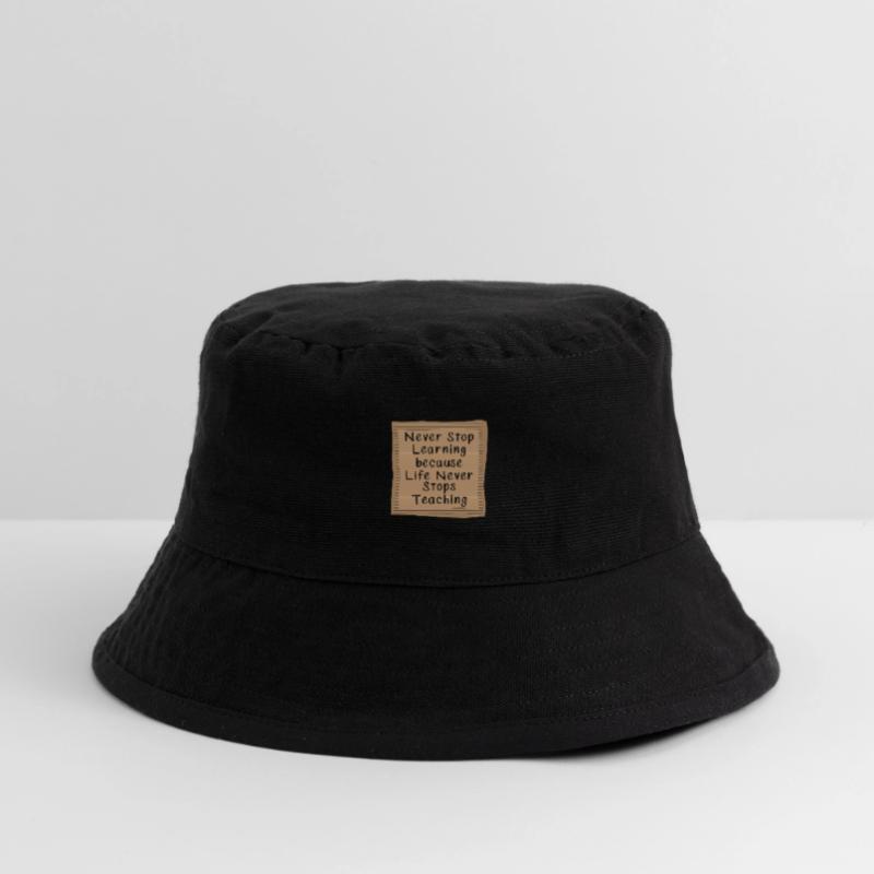 Never Stop Learning Life Never Stops teaching Stanley/Stella recycelter Bucket Hat