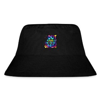 Out Finally 7th grade elementary school students - Stanley/Stella Recycled Bucket Hat - black - Front