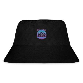 Geboren December 1992 30 Jahre 30er 30.Geburtstag - Stanley/Stella recycelter Bucket Hat - Schwarz - Vorne