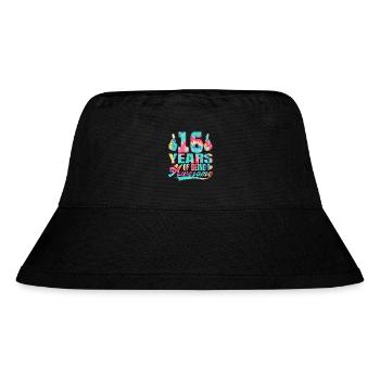 16th birthday or anniversary 16 years of being - Stanley/Stella Recycled Bucket Hat - black - Front