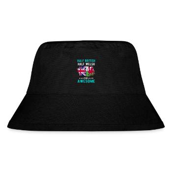 Halb Brite Halb Waliser - Stanley/Stella recycelter Bucket Hat - Schwarz - Vorne