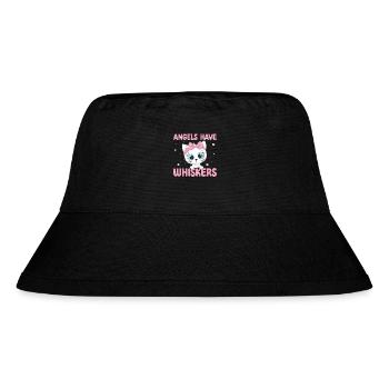 Angels Have Whiskers | Cute Cat Shirt - Stanley/Stella Recycled Bucket Hat - black - Front