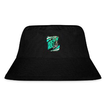 RockNRoll Typography, Grunge Design Poster - Stanley/Stella Recycled Bucket Hat - black - Front