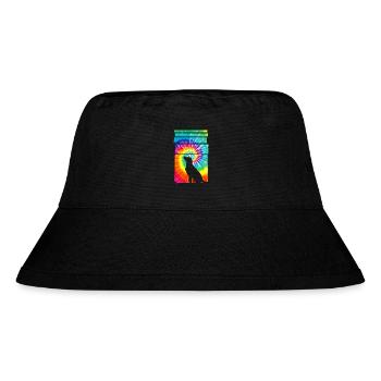 Dog Hippie Tie Dye - Stanley/Stella recycelter Bucket Hat - Schwarz - Vorne