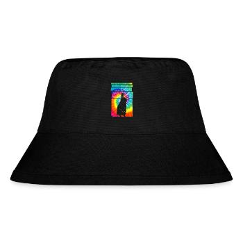 Rabbit Hippie Tie Dye - Stanley/Stella recycelter Bucket Hat - Schwarz - Vorne