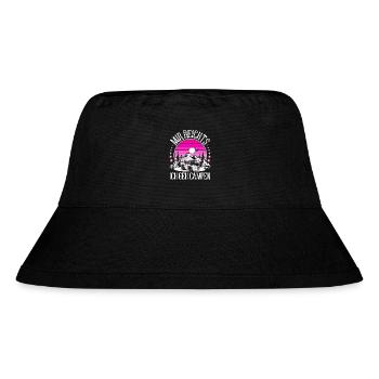 Camping Camper Campen - Stanley/Stella recycelter Bucket Hat - Schwarz - Vorne