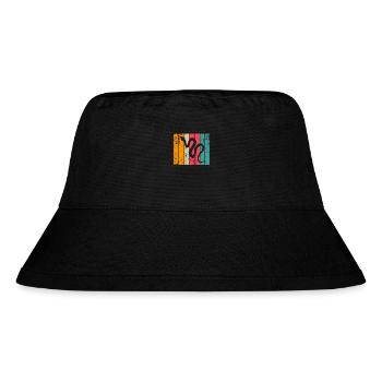 Snake Retro Reptile Python Gift idea - Stanley/Stella Recycled Bucket Hat - black - Front