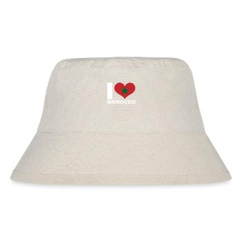 J’aime le Maroc coeur drapeau Maroc - Bob recyclé Stanley/Stella - blanc naturel - Devant