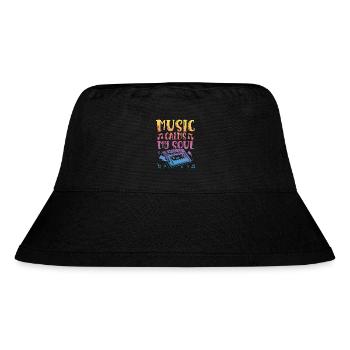 Musik Beruhigt Meine Seele Musikalische - Stanley/Stella recycelter Bucket Hat - Schwarz - Vorne