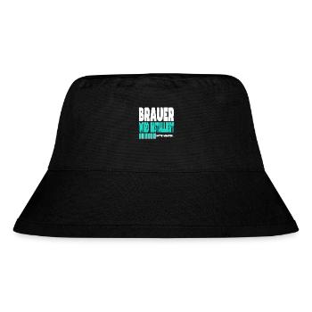 Brauer wird installiert - Stanley/Stella recycelter Bucket Hat - Schwarz - Vorne