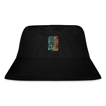 January - Month of Birth of the Queen - Celebrate - Stanley/Stella Recycled Bucket Hat - black - Front