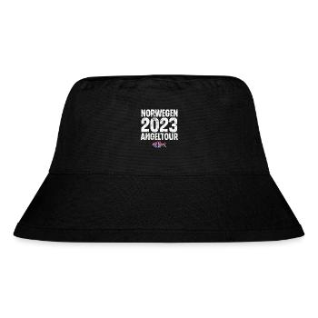 Norwegen Angeltour 2023 Angeln Angler Fischen - Stanley/Stella recycelter Bucket Hat - Schwarz - Vorne