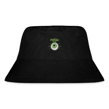 Thé vert, thé matcha, design amusant avec les yeux - Bob recyclé Stanley/Stella - noir - Devant