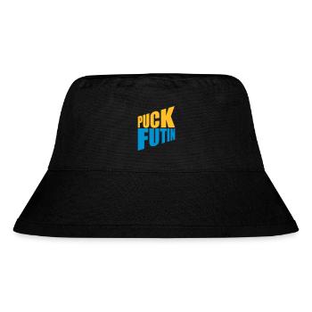 puck futin logo design - Stanley/Stella Recycled Bucket Hat - black - Front
