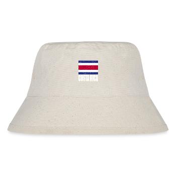 Costa Rica Fahne - Stanley/Stella recycelter Bucket Hat - Naturweiß - Vorne