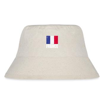 Frankreich Fahne - Stanley/Stella recycelter Bucket Hat - Naturweiß - Vorne