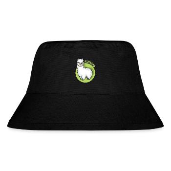 alpaca llama symbol comic cartoon cute alpaca icon - Stanley/Stella Recycled Bucket Hat - black - Front