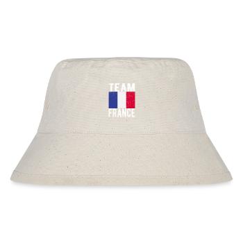 Frankreich Fahne - Stanley/Stella recycelter Bucket Hat - Naturweiß - Vorne