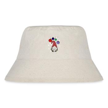 Gnome Christmas Elves with Snowflakes - Stanley/Stella Recycled Bucket Hat - natural - Front
