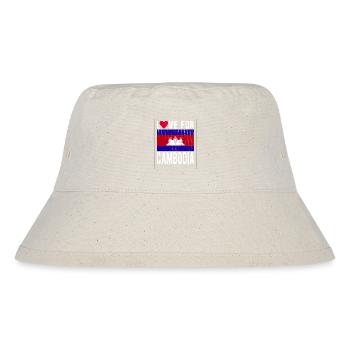 Kambodscha Souvenir - Stanley/Stella recycelter Bucket Hat - Naturweiß - Vorne