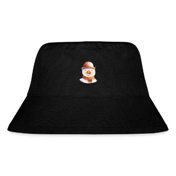 Schneemann Gesicht - Stanley/Stella recycelter Bucket Hat - Schwarz - Vorne