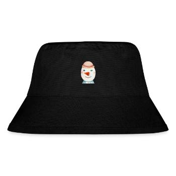 Vintage Schneemann - Stanley/Stella recycelter Bucket Hat - Schwarz - Vorne