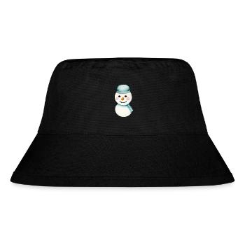 Retro Schneemann Kopf - Stanley/Stella recycelter Bucket Hat - Schwarz - Vorne