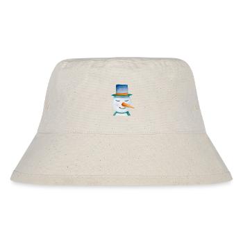 Schneemann Kopf - Stanley/Stella recycelter Bucket Hat - Naturweiß - Vorne