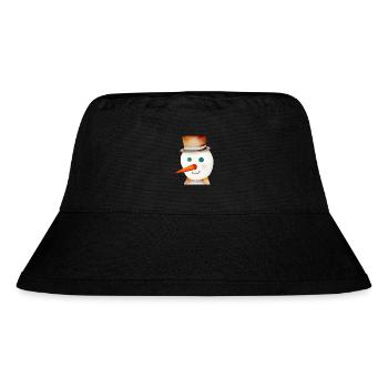 Schneemann Gesicht - Stanley/Stella recycelter Bucket Hat - Schwarz - Vorne