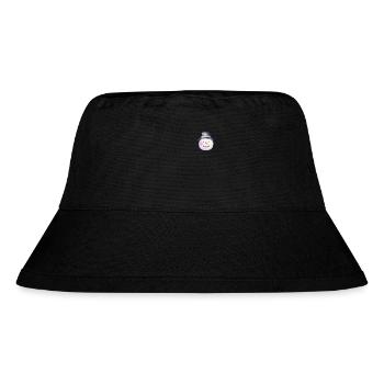 Vintage Winter Snowman Head - Stanley/Stella Recycled Bucket Hat - black - Front