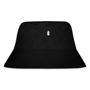 Retro Snowman Face Chest Pocket - Stanley/Stella Recycled Bucket Hat - black - Front