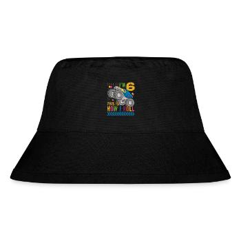 I'm 6 it's how I roll | Monster Truck - Stanley/Stella Recycled Bucket Hat - black - Front