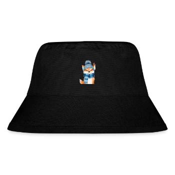 Winter Fuchs - Stanley/Stella recycelter Bucket Hat - Schwarz - Vorne