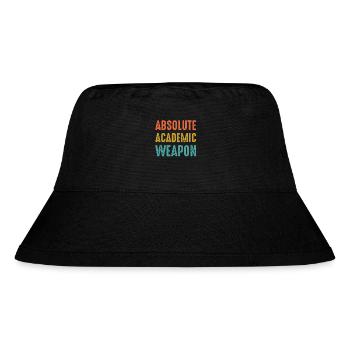 Studenten Absolute Academic Weapon - Stanley/Stella recycelter Bucket Hat - Schwarz - Vorne