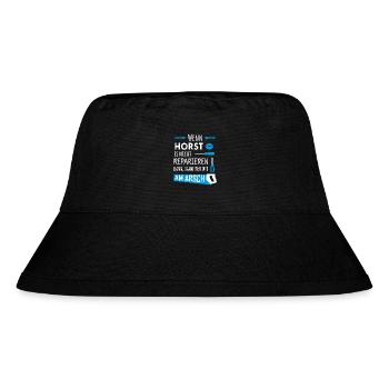 Lustiger Heimwerker und Handwerker Spruch Horst - Stanley/Stella recycelter Bucket Hat - Schwarz - Vorne