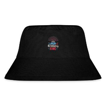 Geburtstag, buntes-Feuerwerk, Spruch Birthday-King - Stanley/Stella recycelter Bucket Hat - Schwarz - Vorne
